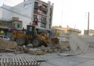 شهرداری کازرون، دیوار بانک کشاورزی را تخریب کرد
