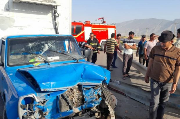 یک کشته در واژگونی وانت در جاده کازرون – بوشهر
