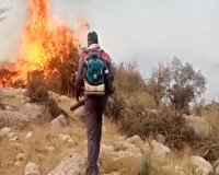 آتش سوزی در کوه سپیدار میمند
