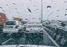 باران و برف در برخی جاده‌های فارس