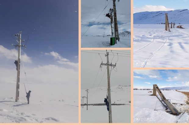 خسارت ۳ میلیارد ریالی برف به شبکه توزیع برق اقلید