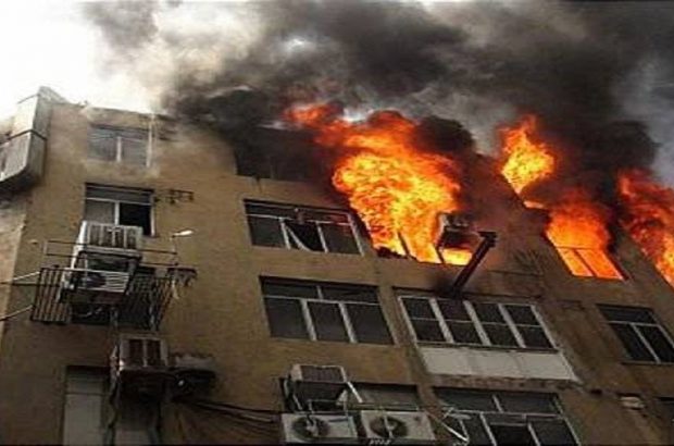 اطفای حریق ساختمان ۴ طبقه در شیراز