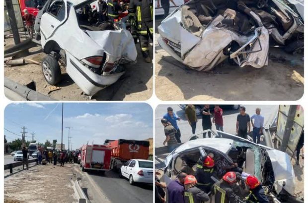 ۵ مصدوم در تصادف جاده شیراز – کوار